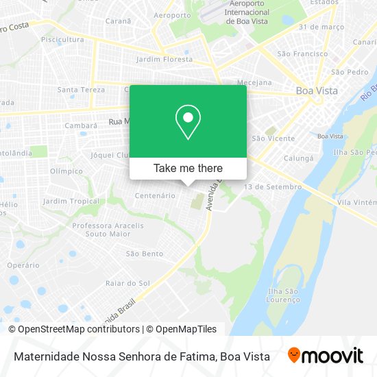 Mapa Maternidade Nossa Senhora de Fatima