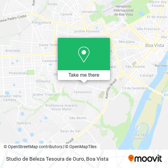 Mapa Studio de Beleza Tesoura de Ouro