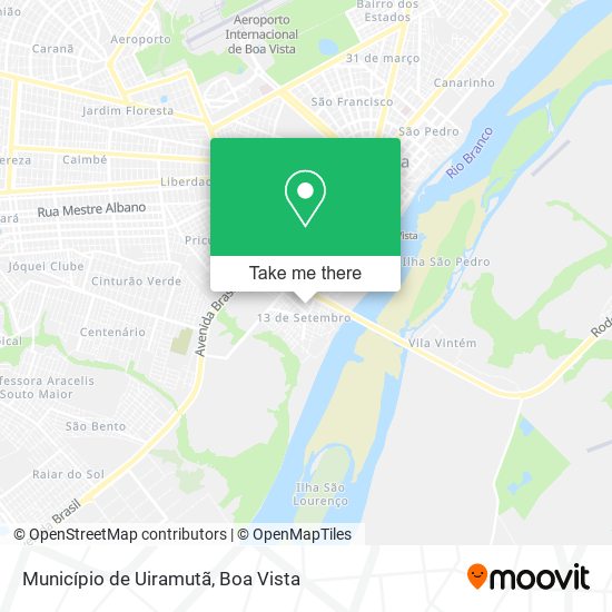 Município de Uiramutã map
