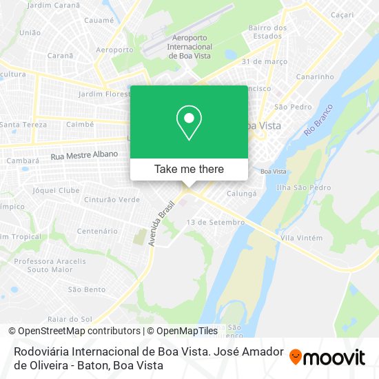 Rodoviária Internacional de Boa Vista. José Amador de Oliveira - Baton map