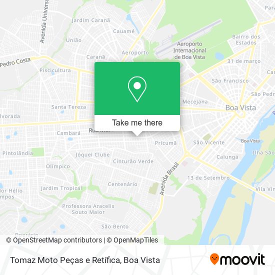 Mapa Tomaz Moto Peças e Retífica