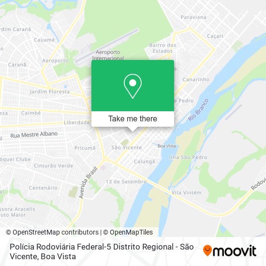 Mapa Polícia Rodoviária Federal-5 Distrito Regional - São Vicente