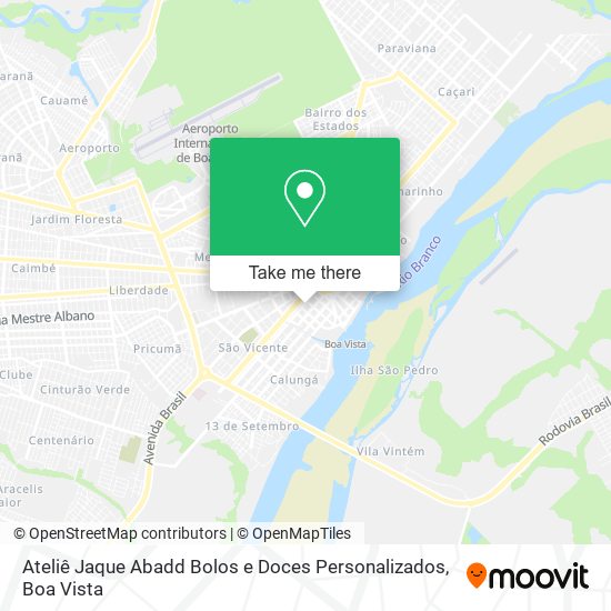 Mapa Ateliê Jaque Abadd Bolos e Doces Personalizados