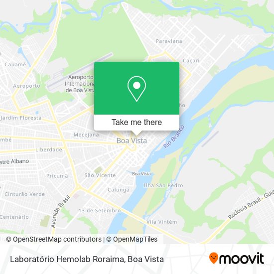 Laboratório Hemolab Roraima map
