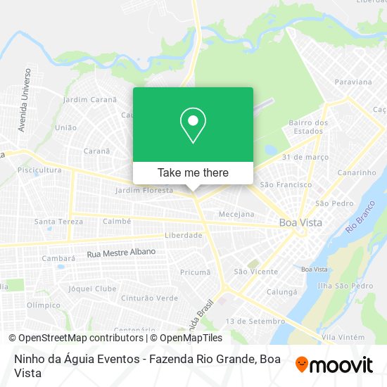 Ninho da Águia Eventos - Fazenda Rio Grande map