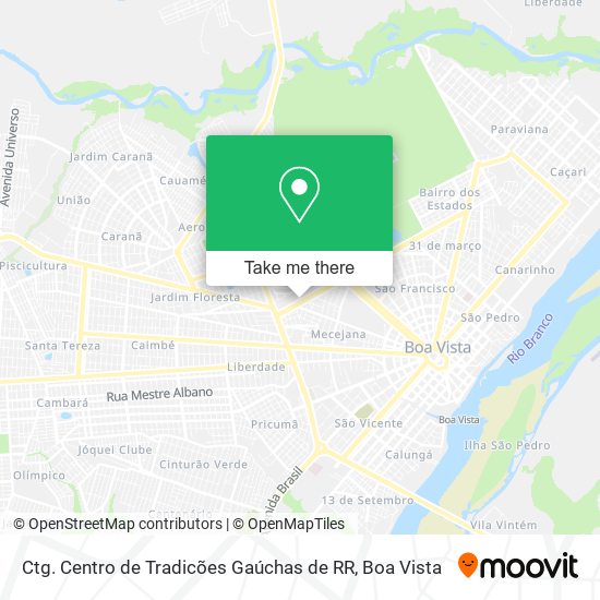 Mapa Ctg. Centro de Tradicões Gaúchas de RR