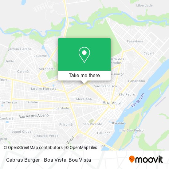 Mapa Cabra's Burger - Boa Vista