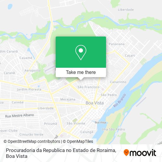 Mapa Procuradoria da Republica no Estado de Roraima