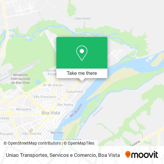 Mapa Uniao Transportes, Servicos e Comercio