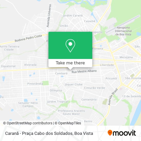 Mapa Caranã - Praça Cabo dos Soldados