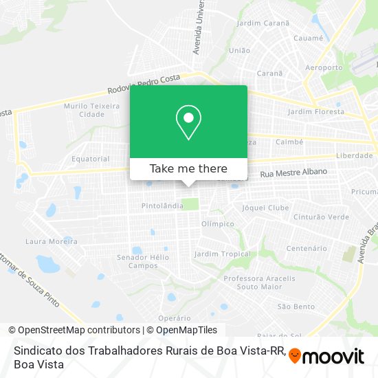 Mapa Sindicato dos Trabalhadores Rurais de Boa Vista-RR