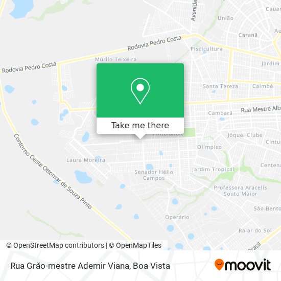 Mapa Rua Grão-mestre Ademir Viana