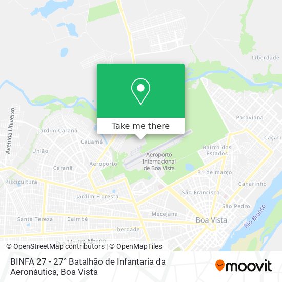 BINFA 27 - 27° Batalhão de Infantaria da Aeronáutica map