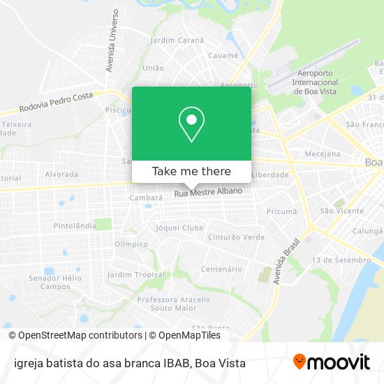 Mapa igreja batista do asa branca IBAB