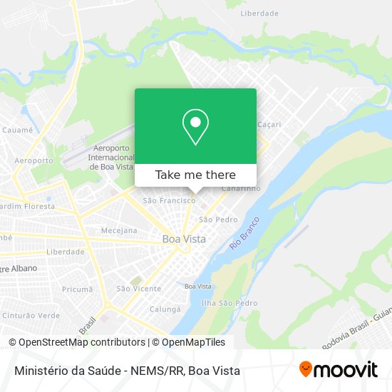Ministério da Saúde - NEMS/RR map