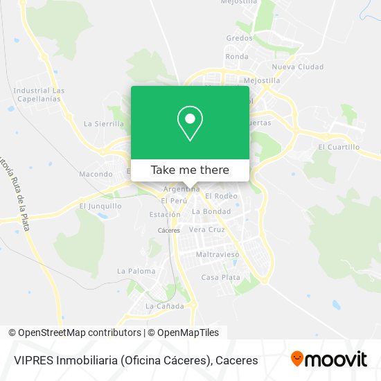 VIPRES Inmobiliaria (Oficina Cáceres) map