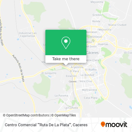 Centro Comercial ""Ruta De La Plata"" map