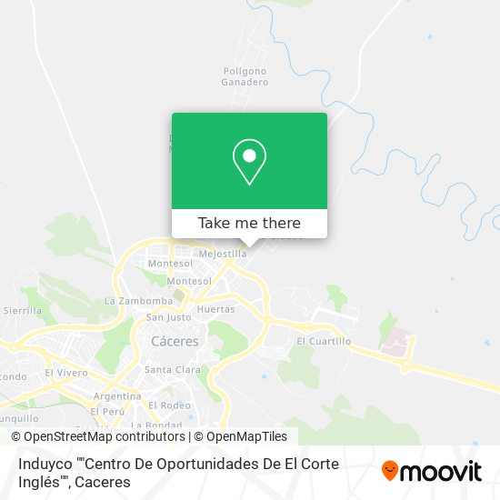 mapa Induyco ""Centro De Oportunidades De El Corte Inglés""