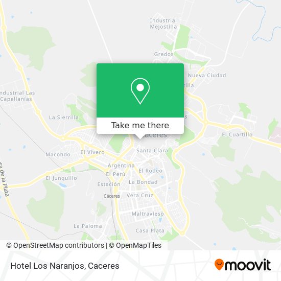 Hotel Los Naranjos map