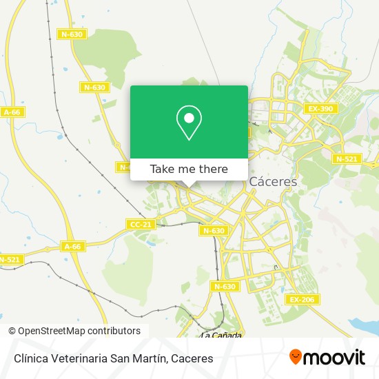 Clínica Veterinaria San Martín map