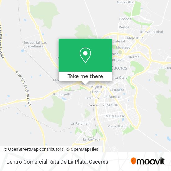 Centro Comercial Ruta De La Plata map