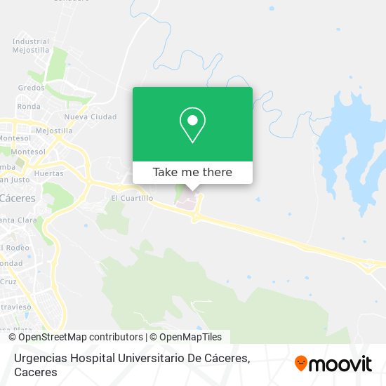 Urgencias Hospital Universitario De Cáceres map