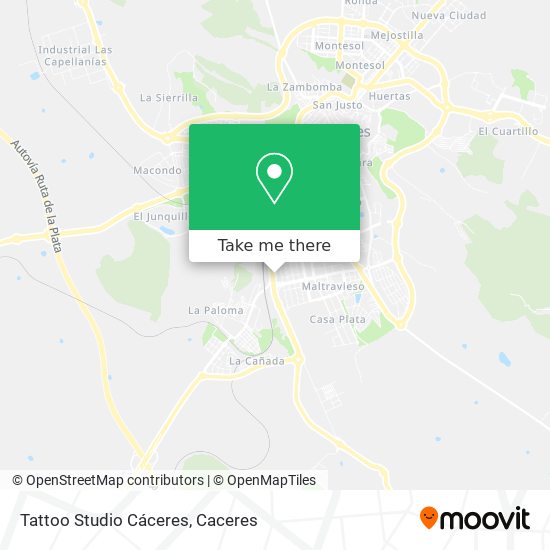 Tattoo Studio Cáceres map