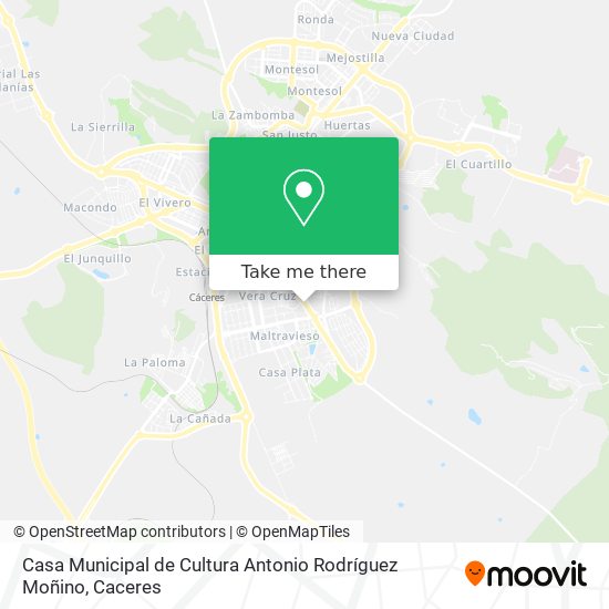 mapa Casa Municipal de Cultura Antonio Rodríguez Moñino