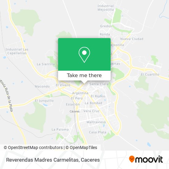 Reverendas Madres Carmelitas map