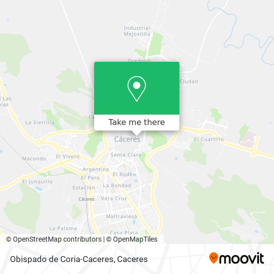 Obispado de Coria-Caceres map