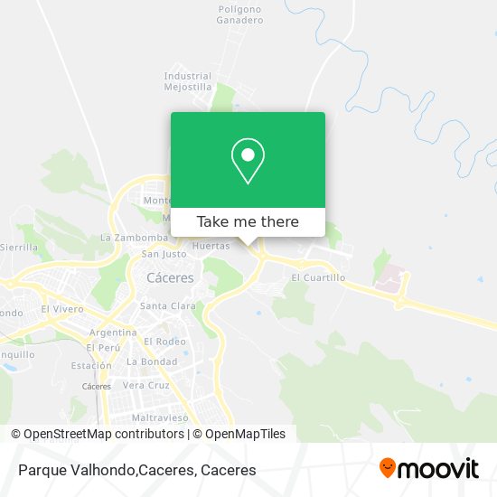 Parque Valhondo,Caceres map