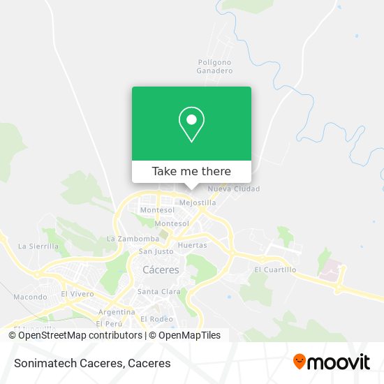 Sonimatech Caceres map