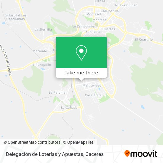 Delegación de Loterías y Apuestas map