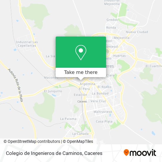 mapa Colegio de Ingenieros de Caminos