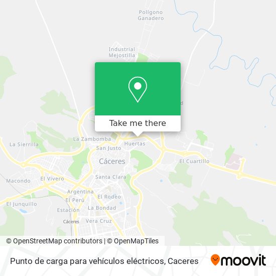 mapa Punto de carga para vehículos eléctricos