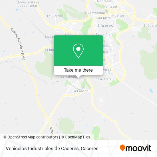 mapa Vehiculos Industriales de Caceres