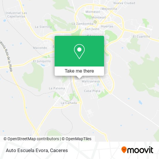 Auto Escuela Evora map