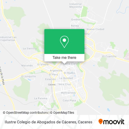 mapa Ilustre Colegio de Abogados de Cáceres