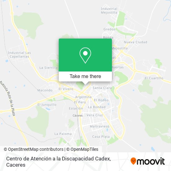 Centro de Atención a la Discapacidad Cadex map