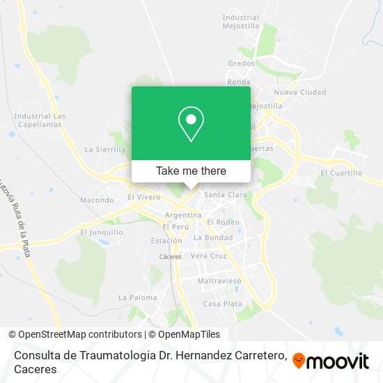 mapa Consulta de Traumatologia Dr. Hernandez Carretero