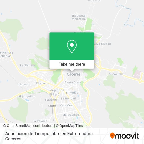 mapa Asociacion de Tiempo Libre en Extremadura