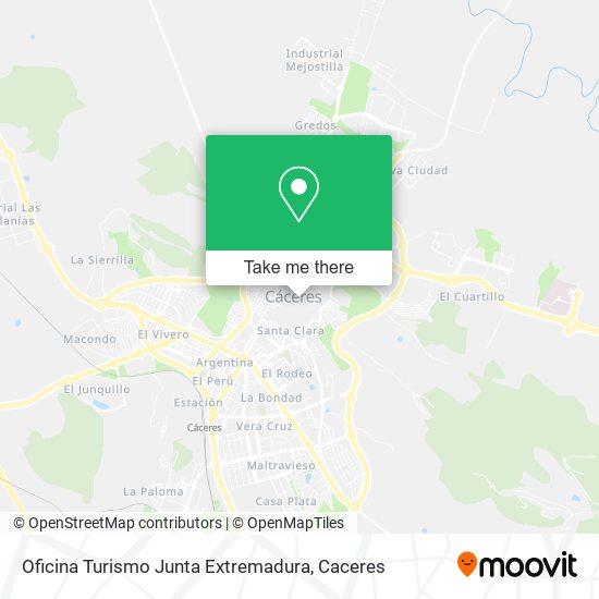 Oficina Turismo Junta Extremadura map