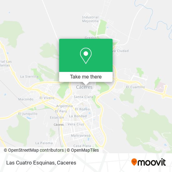 Las Cuatro Esquinas map