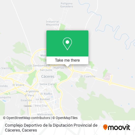 mapa Complejo Deportivo de la Diputación Provincial de Cáceres