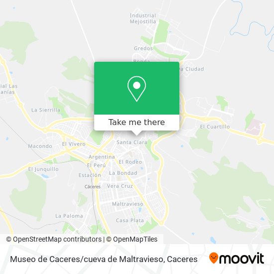 Museo de Caceres / cueva de Maltravieso map