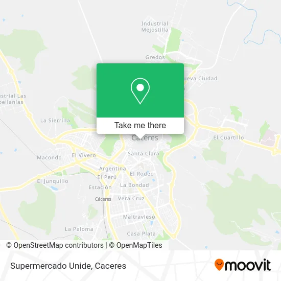 Supermercado Unide map