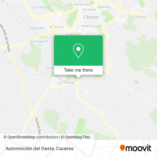 Automoción del Oeste map