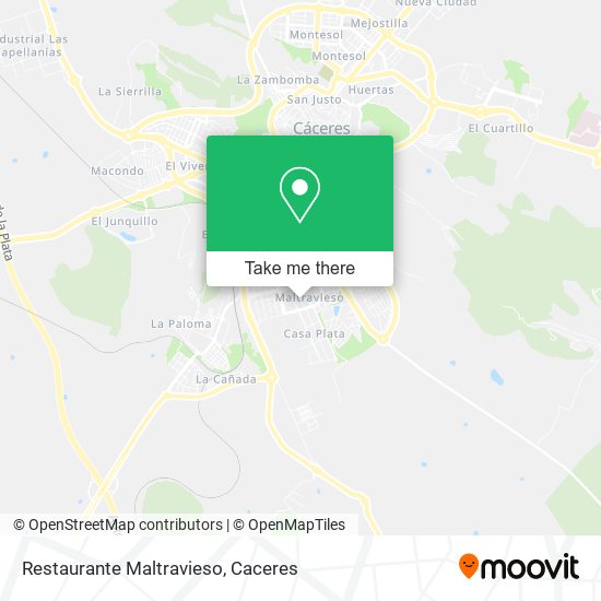 Restaurante Maltravieso map