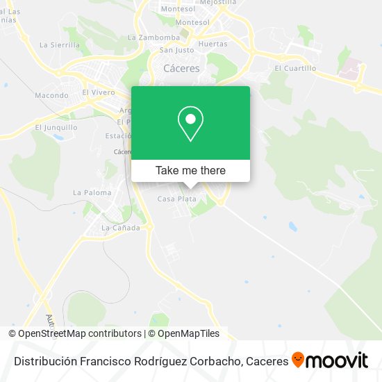 Distribución Francisco Rodríguez Corbacho map