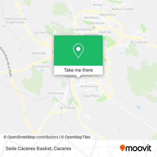 Sede Cáceres Basket map
